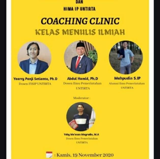 PRODI ILMU PEMERINTAHAN BERSAMA HIMA IP ADAKAN COACHING CLINIC KELAS MENULIS